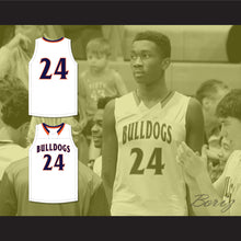 Load image into Gallery viewer, Mark Williams 24 Norfolk Academy Bulldogs White Basketball Jersey 1