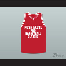 Load image into Gallery viewer, Mark Aguirre 24 Push Excel Pro Basketball Classic Red Basketball Jersey 1988 Charity Event