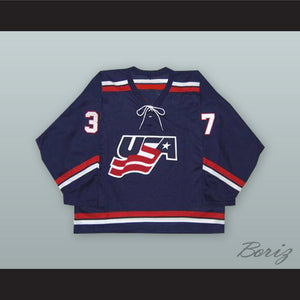 Mark Parrish 37 USA National Team Blue Hockey Jersey