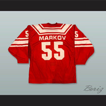 Load image into Gallery viewer, Markov 55 CCCP Russia Red Hockey Jersey