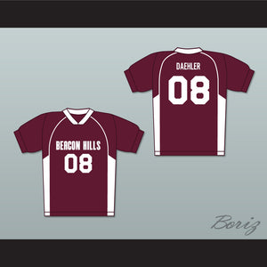 Matt Daehler 08 Beacon Hills Cyclones Lacrosse Jersey Teen Wolf Maroon Style