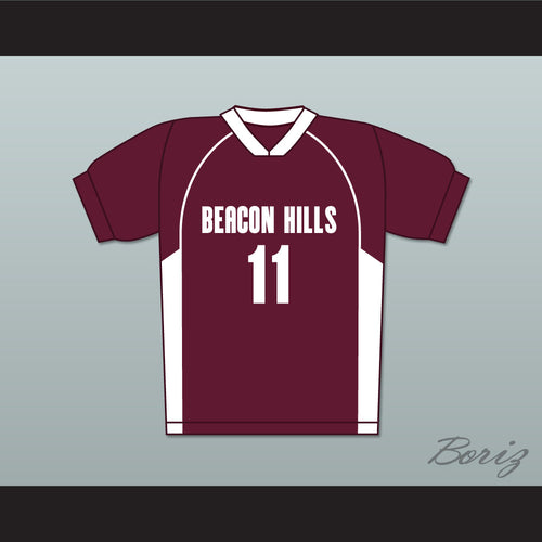 Scott McCall 11 Beacon Hills Cyclones Lacrosse Jersey Teen Wolf Maroon Style