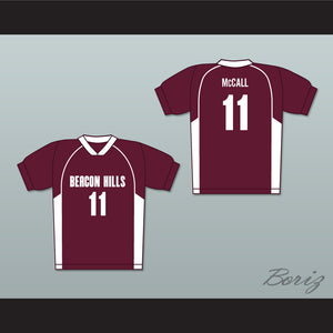 Scott McCall 11 Beacon Hills Cyclones Lacrosse Jersey Teen Wolf Maroon Style