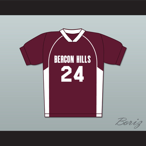 Stiles Stilinski 24 Beacon Hills Cyclones Lacrosse Jersey Teen Wolf Maroon Style
