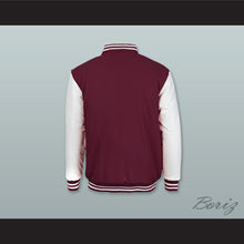 Load image into Gallery viewer, Maroon Wool and White Lab Leather Varsity Letterman Jacket