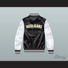 Load image into Gallery viewer, Bruno Mars 24K Hooligans Black/ White Varsity Letterman Satin Bomber Jacket 1