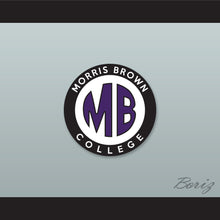 Load image into Gallery viewer, Martin Morris Brown College Purple and White Lab Leather Varsity Letterman Jacket
