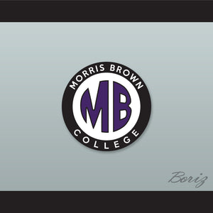 Martin Morris Brown College Purple and White Lab Leather Varsity Letterman Jacket