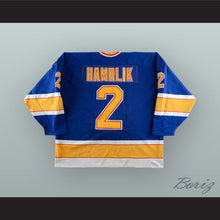 Load image into Gallery viewer, Martin Hamrlik 2 Peoria Rivermen Blue Hockey Jersey