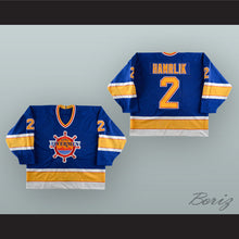 Load image into Gallery viewer, Martin Hamrlik 2 Peoria Rivermen Blue Hockey Jersey