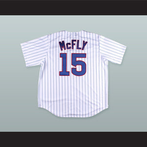 Marty McFly 15 Pinstriped Baseball Jersey Back to the Future II Prediction