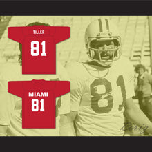Load image into Gallery viewer, Marvin 'Shake' Tiller 81 Miami Red Football Jersey Semi-Tough