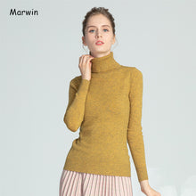 Load image into Gallery viewer, Marwin New-Coming Autumn Winter New Soft Warm Material Casual Turn-down Collar Pullovers Female Thick Turtleneck Knitted Sweater
