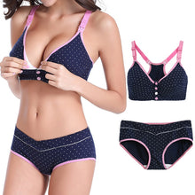 Load image into Gallery viewer, Maternity Nursing Underwear Bra+panties set Sport Breast Feeding bra Clothing for pregnant women Pregnancy Breastfeeding Clothes