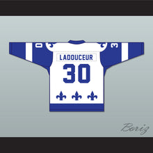 Load image into Gallery viewer, Mathias Ladouceur 30 Le National de Quebec White Hockey Jersey- Lance et compte (He Shoots, He Scores)