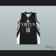 Load image into Gallery viewer, Matjaz Smodis 18 Virtus Bologna Italy Black Basketball Jersey