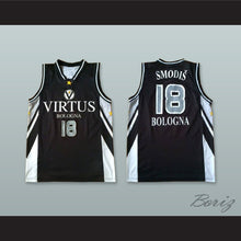 Load image into Gallery viewer, Matjaz Smodis 18 Virtus Bologna Italy Black Basketball Jersey