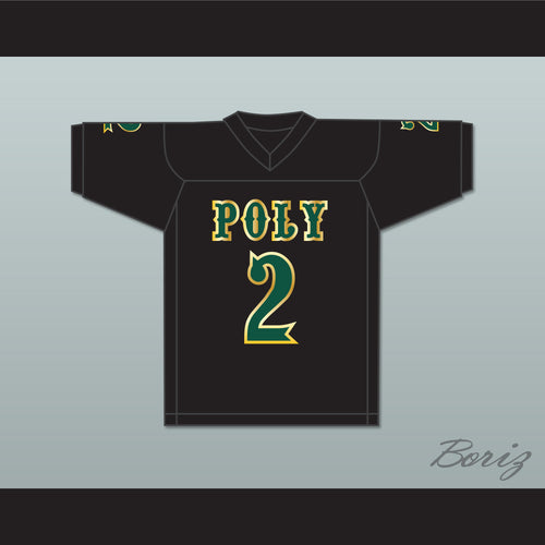 Matt Corral 2 Long Beach Polytechnic High School Jackrabbits Black Football Jersey 1