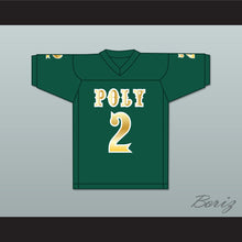 Load image into Gallery viewer, Matt Corral 2 Long Beach Polytechnic High School Jackrabbits Dark Green Football Jersey 2