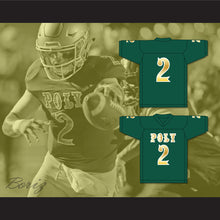Load image into Gallery viewer, Matt Corral 2 Long Beach Polytechnic High School Jackrabbits Dark Green Football Jersey 1