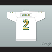 Load image into Gallery viewer, Matt Corral 2 Long Beach Polytechnic High School Jackrabbits White Football Jersey 2