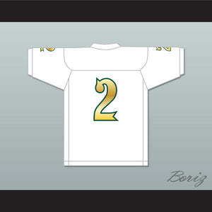 Matt Corral 2 Long Beach Polytechnic High School Jackrabbits White Football Jersey 1