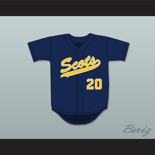 Matthew Stafford 20 Highland Park High School Scots Navy Blue Baseball Jersey 2