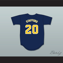 Load image into Gallery viewer, Matthew Stafford 20 Highland Park High School Scots Navy Blue Baseball Jersey 2