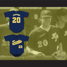 Load image into Gallery viewer, Matthew Stafford 20 Highland Park High School Scots Navy Blue Baseball Jersey 2