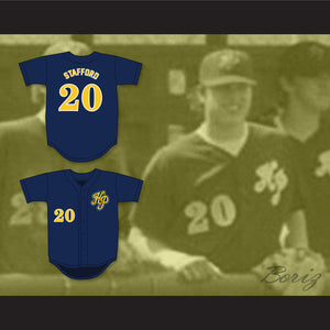 Matthew Stafford 20 Highland Park High School Scots Navy Blue Baseball Jersey 4