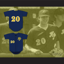 Load image into Gallery viewer, Matthew Stafford 20 Highland Park High School Scots Navy Blue Baseball Jersey 3