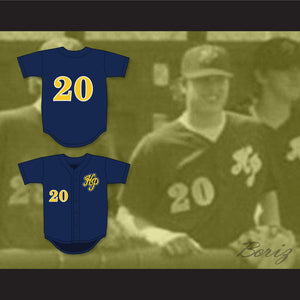 Matthew Stafford 20 Highland Park High School Scots Navy Blue Baseball Jersey 3