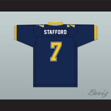 Load image into Gallery viewer, Matthew Stafford 7 Highland Park High School Scots Navy Blue Football Jersey 2