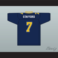 Load image into Gallery viewer, Matthew Stafford 7 Highland Park High School Scots Navy Blue Football Jersey 4