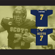 Load image into Gallery viewer, Matthew Stafford 7 Highland Park High School Scots Navy Blue Football Jersey 4