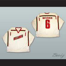 Load image into Gallery viewer, Matushkin 6 Belarus White Hockey Jersey