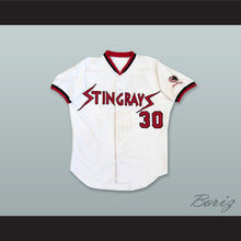 Load image into Gallery viewer, Maui Stingrays Hawaii 30 White Button Down Baseball Jersey