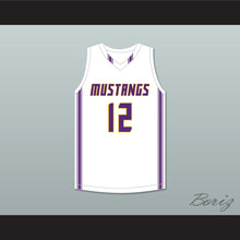 Load image into Gallery viewer, Max Christie 12 Rolling Meadows High School Mustangs White Basketball Jersey 2