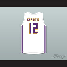 Load image into Gallery viewer, Max Christie 12 Rolling Meadows High School Mustangs White Basketball Jersey 2