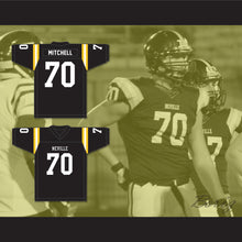 Load image into Gallery viewer, Max Mitchell 70 Neville High School Tigers Black Football Jersey 2