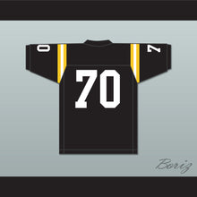 Load image into Gallery viewer, Max Mitchell 70 Neville High School Tigers Black Football Jersey 1