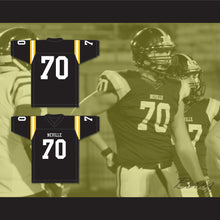 Load image into Gallery viewer, Max Mitchell 70 Neville High School Tigers Black Football Jersey 1