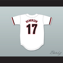 Load image into Gallery viewer, Max Scherzer 17 Parkway Central High School Colts White Baseball Jersey 2