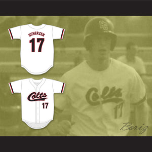 Max Scherzer 17 Parkway Central High School Colts White Baseball Jersey 2