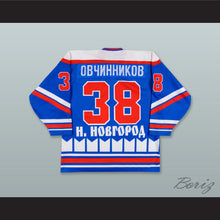 Load image into Gallery viewer, Maxim Ovchinnikov 38 Torpedo Nizhni Novgorod Blue Hockey Jersey