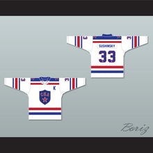 Load image into Gallery viewer, Maxim Sushinsky 33 SKA St. Petersburg White Tie Down Hockey Jersey