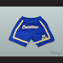 Load image into Gallery viewer, Quincy McCall 22 Crenshaw High School Blue Basketball Shorts