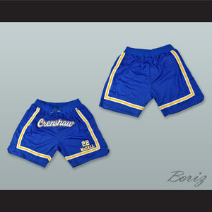 Quincy McCall 22 Crenshaw High School Blue Basketball Shorts