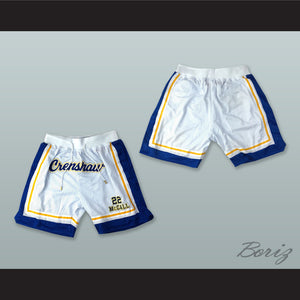 Quincy McCall 22 Crenshaw High School White Basketball Shorts