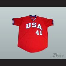 Load image into Gallery viewer, Mark McGwire 41 USA Team Red Baseball Jersey